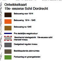 Legenda kaart verruimd welstandsbeleid 19e eeuwse schil