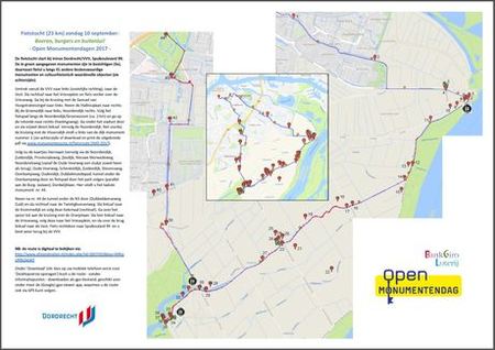 Routekaart fietstocht Boeren, burgers en buitenlui!