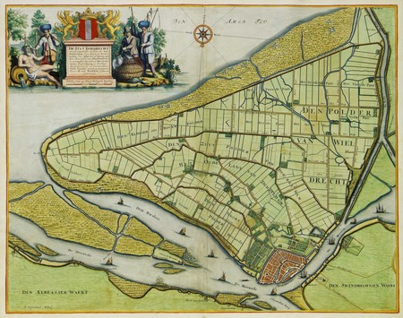 Inpolderingen en buitenplaatsen op het Eiland van Dordrecht, Van Nispen, 1673