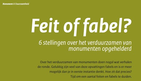 Feit of fabel? Verduurzamen monumenten